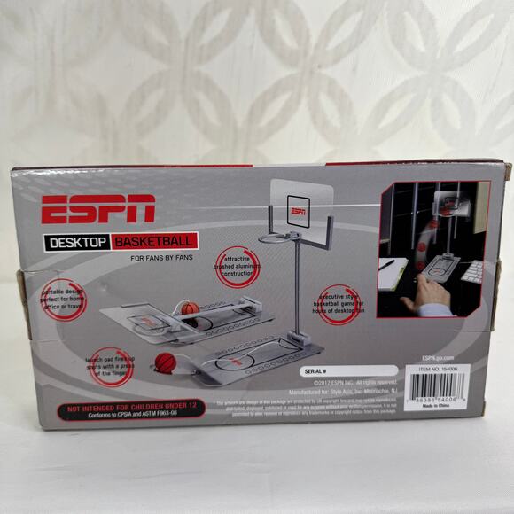 ESPN Office Home Desktop Basketball Half Court Table Finger Game Handheld New! - Picture 4 of 5